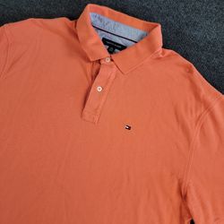 Tommy Hilfiger Regular Fit Polo Shirt - Coral XL