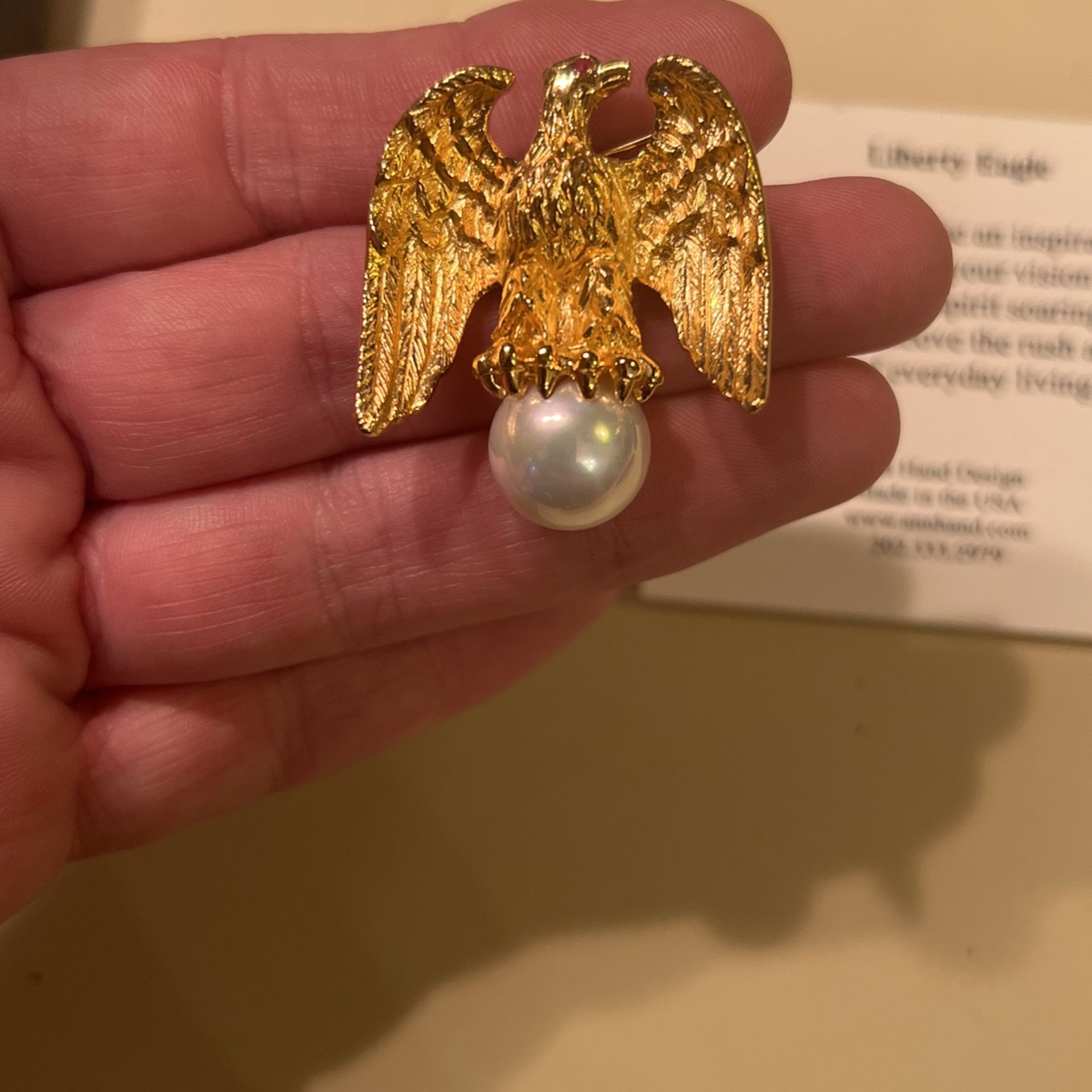 Ann Hand Eagle  Pin