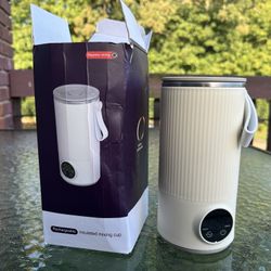 WGL&HJ Electric Self Heating & Stirring Coffee Mug Rechargeable,Smart Temperature Control Heated