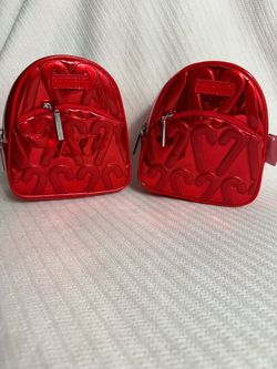 Bath and Bodyworks Red Metallic Mini Backpacks – Set of 2
