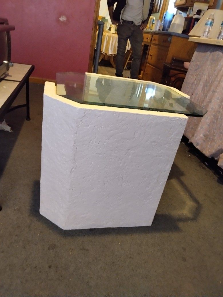 Vintage 1970's-1980's Postmodern Style Plaster Cocktail Table