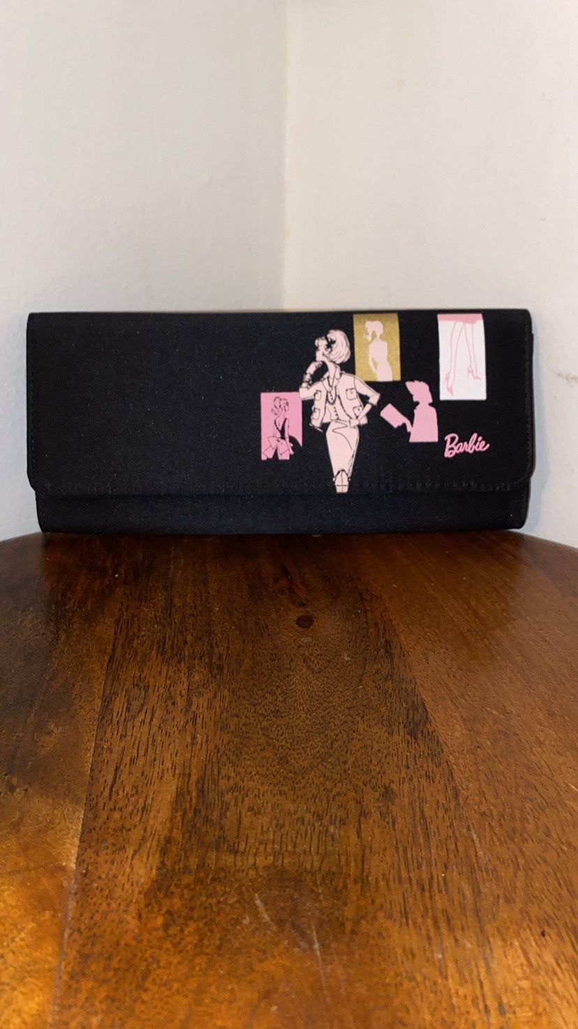 Vintage Mattel Barbie Logo Clutch Wallet With Strap