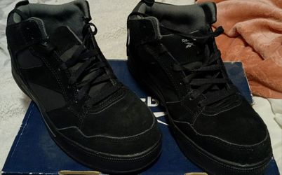 MENS ALL BLACK STEEL TOE REEBOK