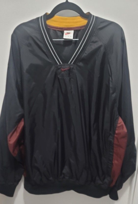NIKE VINTAGE Mens 90s Windbreaker Track Suit Pullover Jacket Center Swoosh XL
