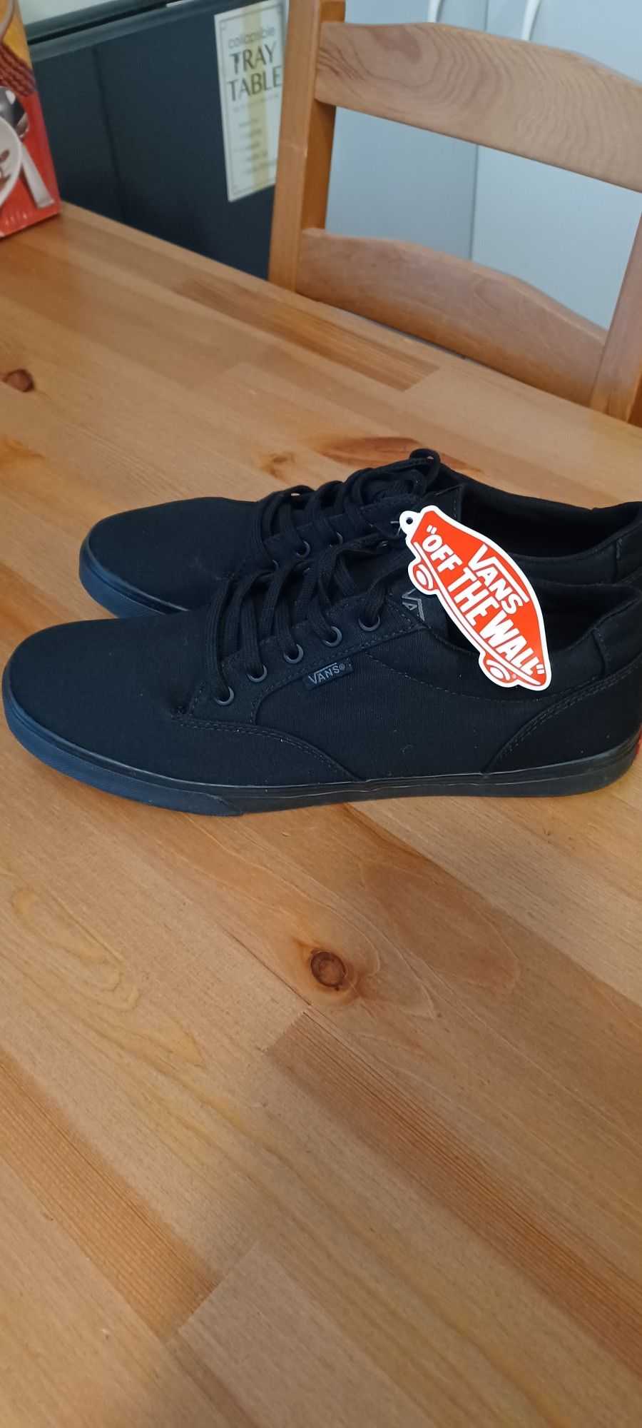 New Van's All Black Women's Size 9.5