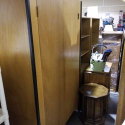 Large Wood/Metal Cabinet 