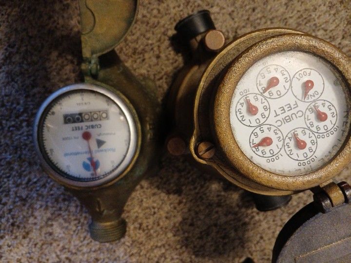 Vintage Liquid Water Meter Rockwell International Pittsburgh & Neptune Meter Trident New York