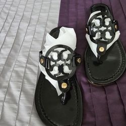 Black Patent Leather Sandals 
