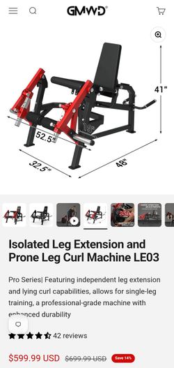 Isolated Leg Extension and Prone Leg Curl Machine LE03