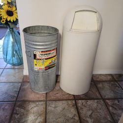 Trash Cans-  All Metal  X2 Commercial $65 Each