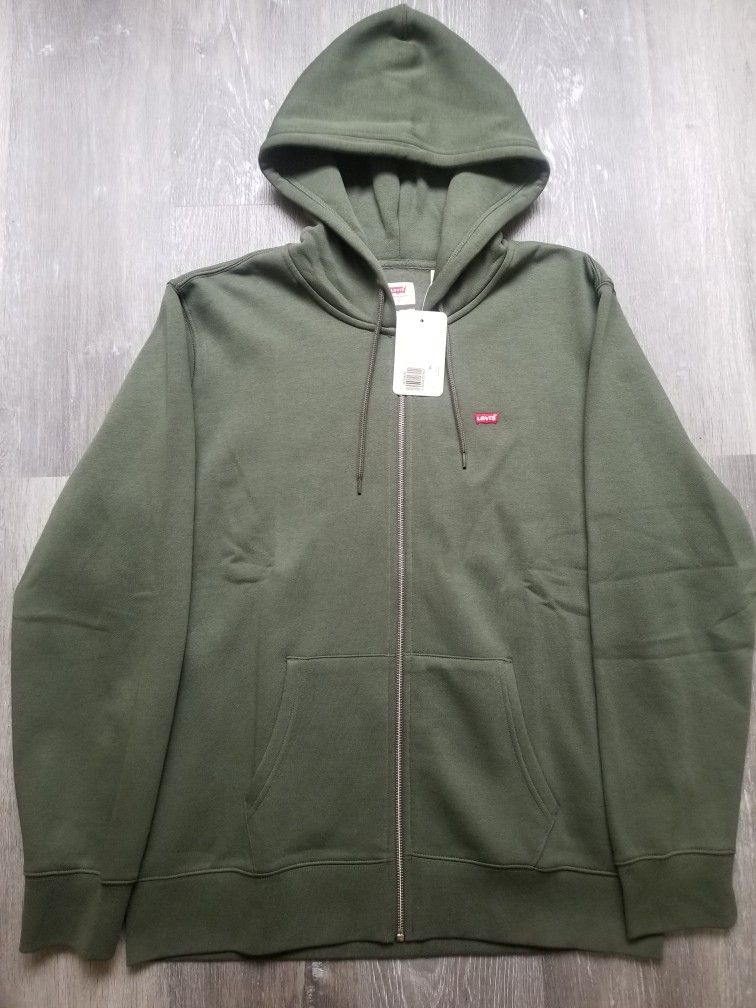 Mens Levi Zip Up Hoodie Size Large