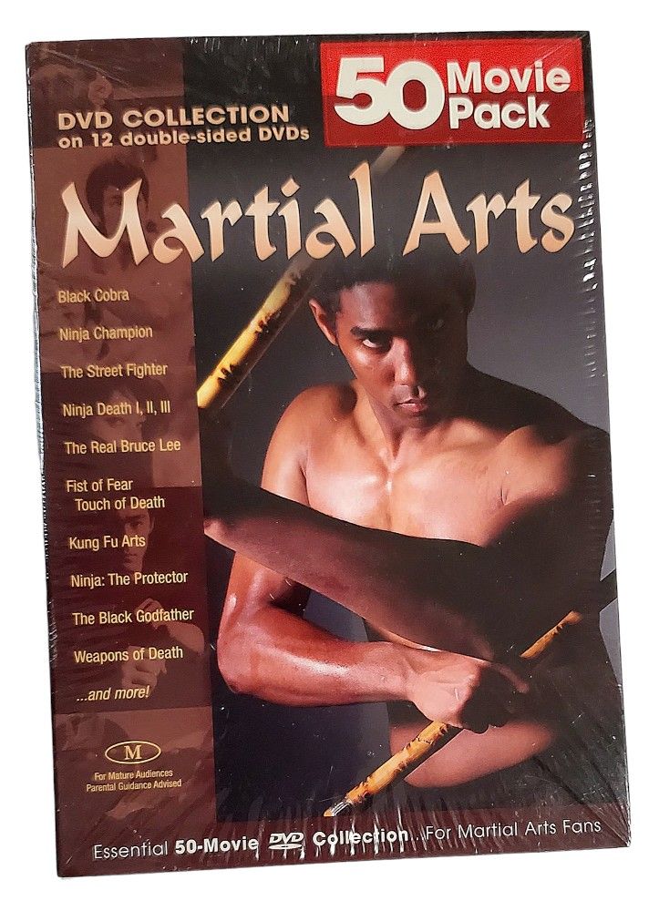 Martial Arts 50 Movie Collection 12 Disc DVD Box Set Karate Movie Kung Fu Ninja Bruce Lee