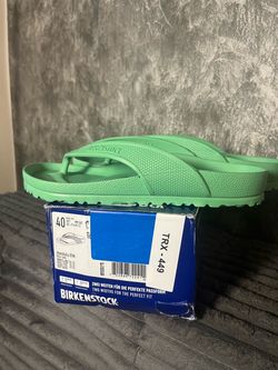 New Birkenstock Honolulu EVA Sandals Size 40 Jade Green
