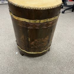 Oriental Drum End Table