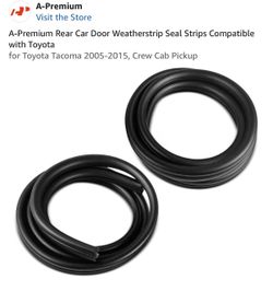 A-Premium Rear Car Door Weatherstrip Seal Strips Compatible with Toyota for Toyota Tacoma 2005-2015, Crew Cab Pickup