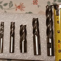 End Mills Lot Of 5