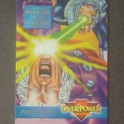 1995 Fleer Marvel Professor X Dreams Of Light And Dark #7 Mission Fatal Attractions OverPower Card Game Vintage Comics Collectible Character