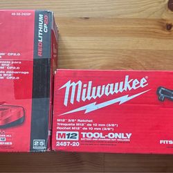 Milwaukee M12 3/8 ratchet w/ m12 2.0 battery starter kit