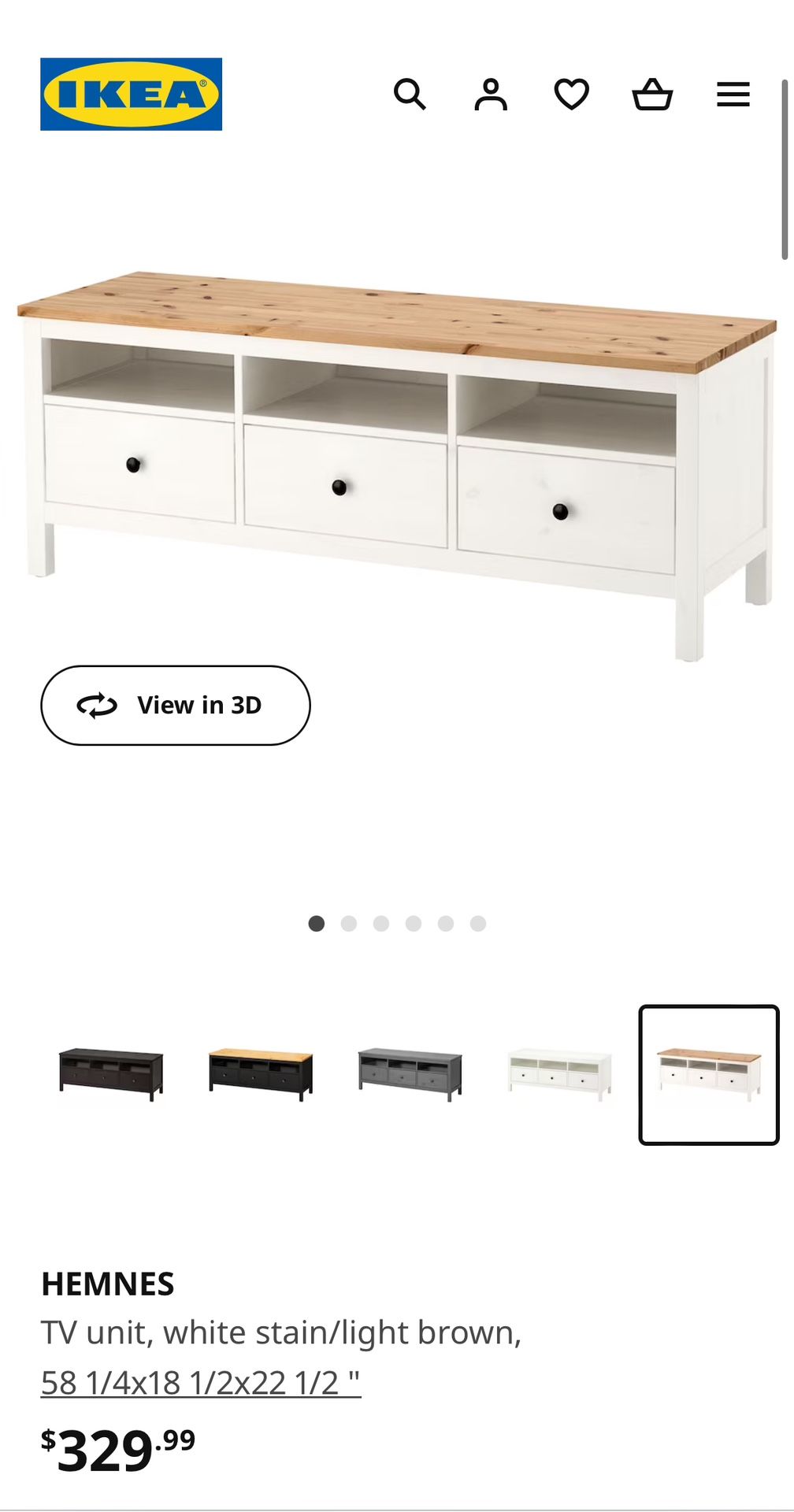 Like New IKEA HEMNES tv stand