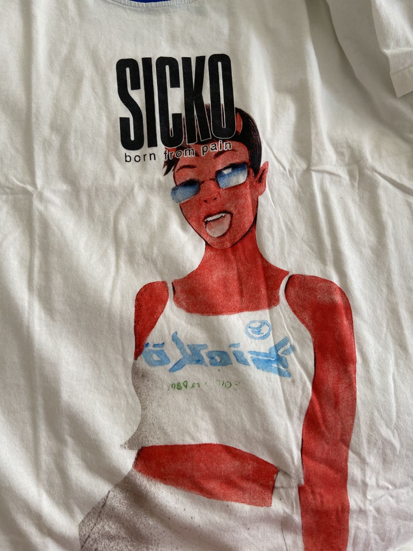 Sicko Born From Pain Ringer Tee Size XL