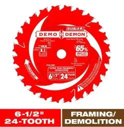 DIABLO - 6-1/2" x 24-Teeth Demo Demon™ Ultra-Thin Framing/Demolition Saw