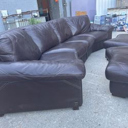 John Elway Leather Sofa Set ( Fayetteville Ga  )