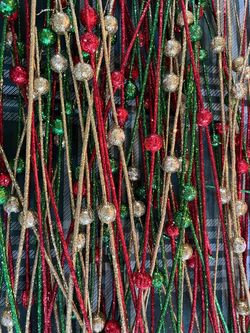 Christmas Glitter Berry Stem Picks Bundle
