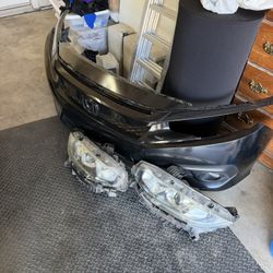2018 civic ext front bumper with oem headlights 