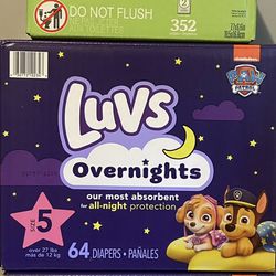 Luvs Overnights And Huggies Bundle 