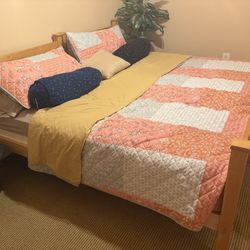 2 Twin Size Bed Frames & King Size Mattress
