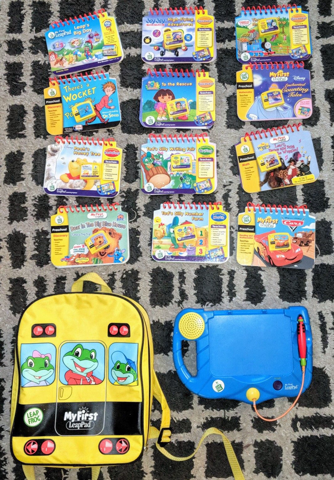 LeapFrog My First LeapPad System, Backpack & 12 Books w/Cartridges
