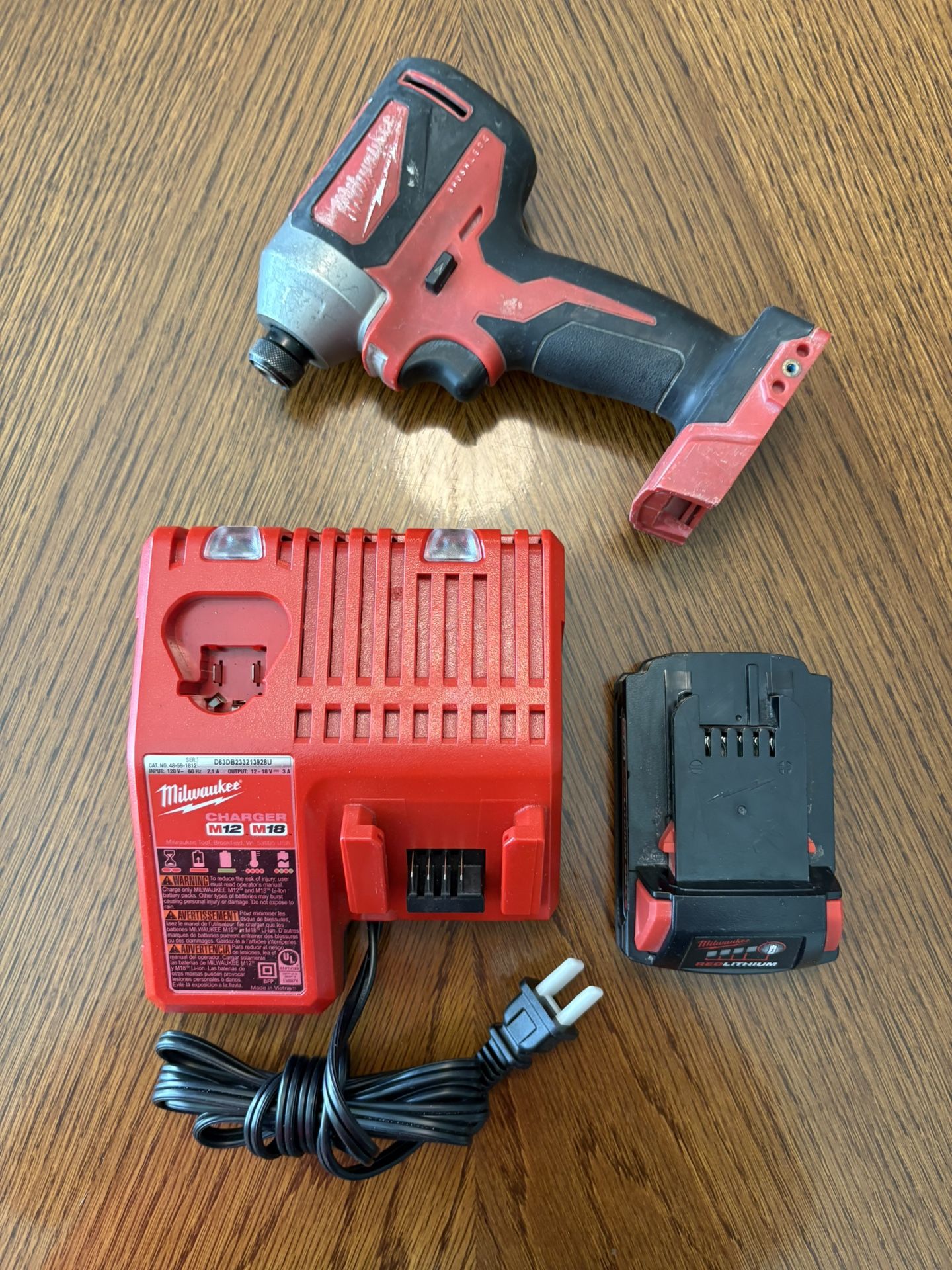 Milwaukee M18 Impact Driver With Battery And Charger