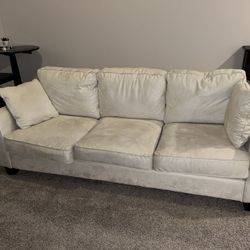 Suede Couch and pillows