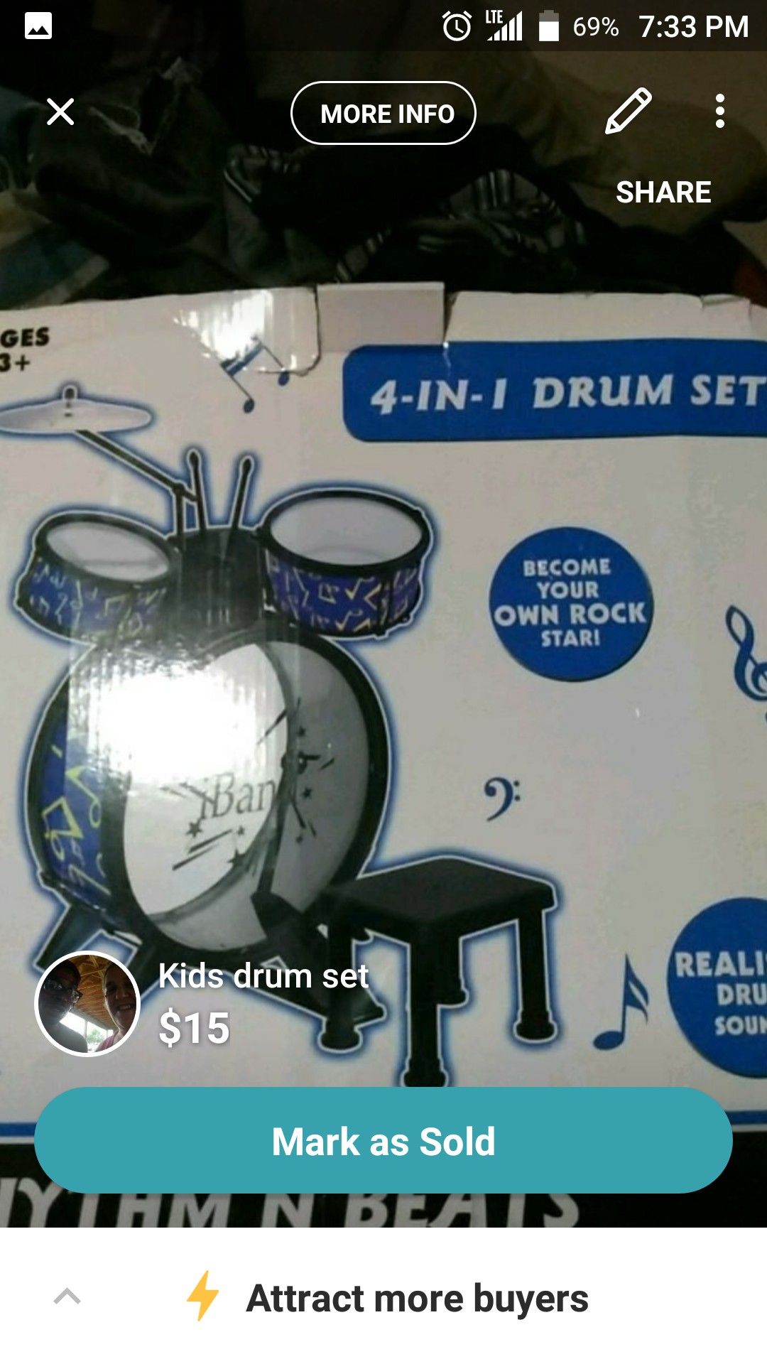 Kids drum set