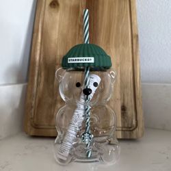 Barista Bear Cup Limited Edition Glass Cup 