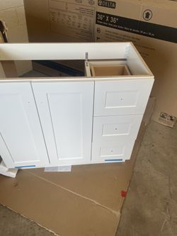Glacier Bay Bannister 37 in. Single Sink White Bath Vanity