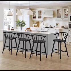 24” Kitchen Bar/Counter Stools - Set Of 3 