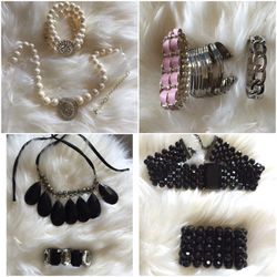 Bracelets and necklace sets. Each set (picture) is $10