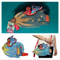 BioWorld Lilo & Stitch Glitter Crossbody Bag (NWT)