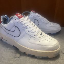 2006 Nike Air Force One “Independence Day “ Womens 10.5 Men’s 8.5 “NOTE” One Out Sole  Has Vintage Fading  Easily Correctable
