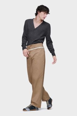 Maison Margiela waxed cotton wide leg trousers size: it44
