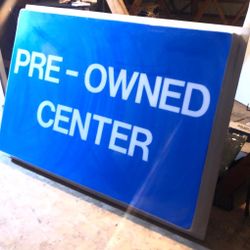  Automotive 'Pre-Owned Center'  Sign 