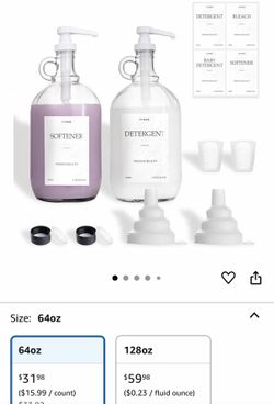 Home & Garden -laundry glass container soap softener bleach etc
