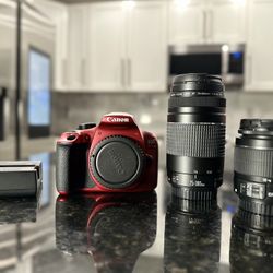 Canon EOS Rebel T6 with canon efs 18-55mm and EF 75-300mm f/4-5.6 III