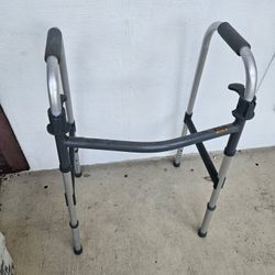 Drive Foldable Walker 3 Ft High Gray Black