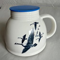 Vintage 16-oz Feltman Langer No Spill Geese Mug with Lid