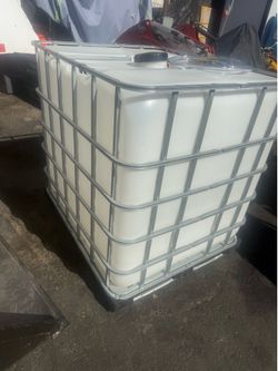 Tote and metal 55gal barrel