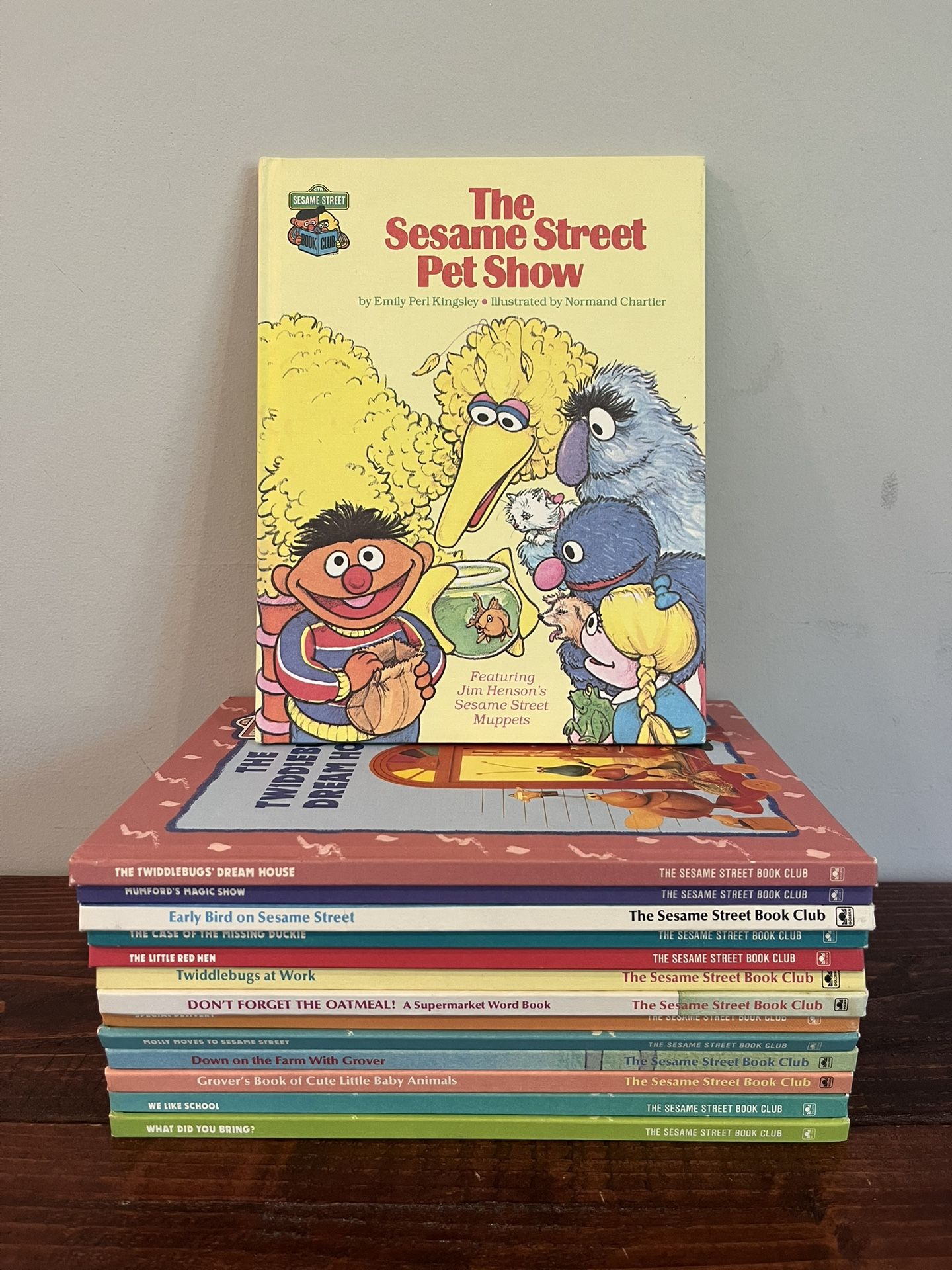 Sesame Street Book Club Hardcover Children Books Vintage Lot 14 Vintage