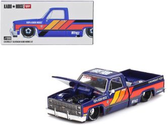 Kaido House x Mini GT KHMG099 - 1:64 Chevrolet Silverado KAIDO WORKS V2 Blue