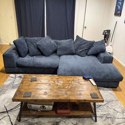 Sectional Couch Blue